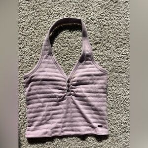 Hollister Halter Ribbed Top